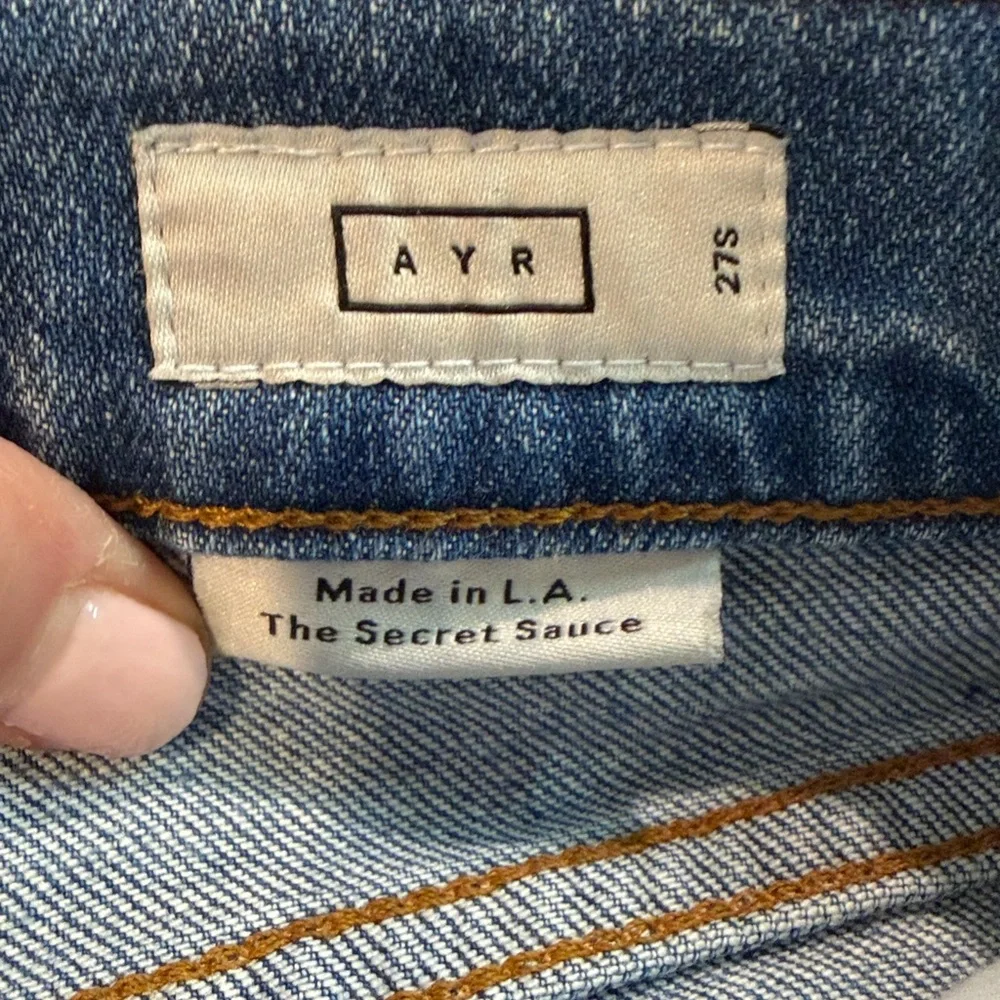 AYR The Secret Sauce jeans Medium Wash High Rise Size 27S - Picture 3 of 6